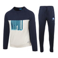 Ssc Napoli Calcio Completo Ragazzo Lungo Girocollo In Jersey 100% Cotone Con Stampa Blu Nero (chiarimento Taglie In Descrizione)