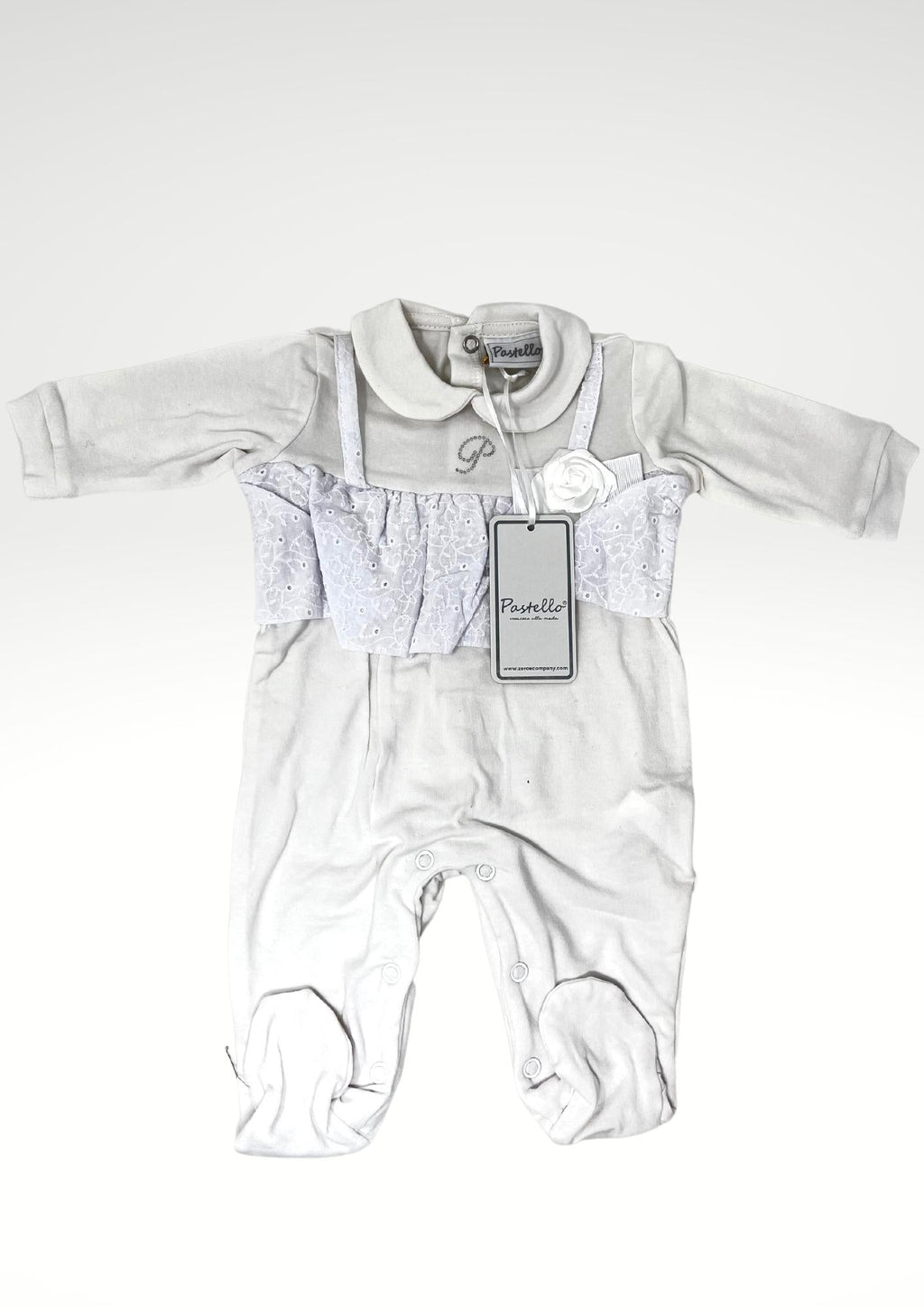 Pastello - Tutina Da Neonata Femminuccia In Cotone Jersey Estivo