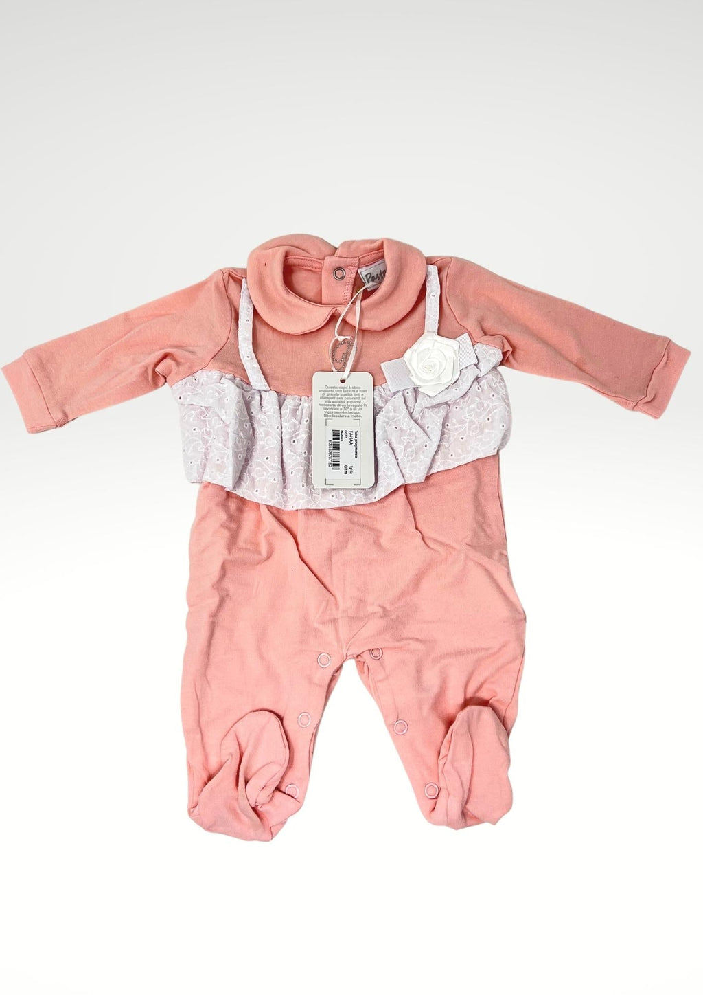 Pastello - Tutina Da Neonata Femminuccia In Cotone Jersey Estivo