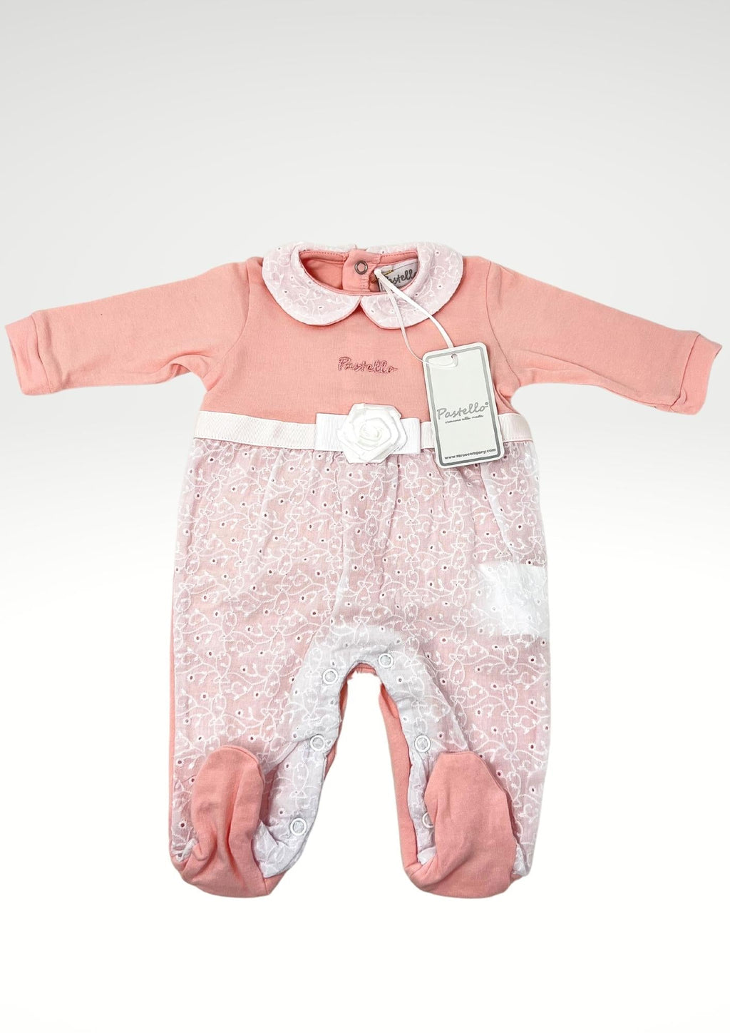 Pastello - Tutina Da Neonata Femminuccia In Cotone Jersey Primavera Estate
