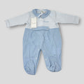 Pastello Tutina Lunga Jersey Neonato In Puro Cotone Con Ricamo  Art. Tj46aa