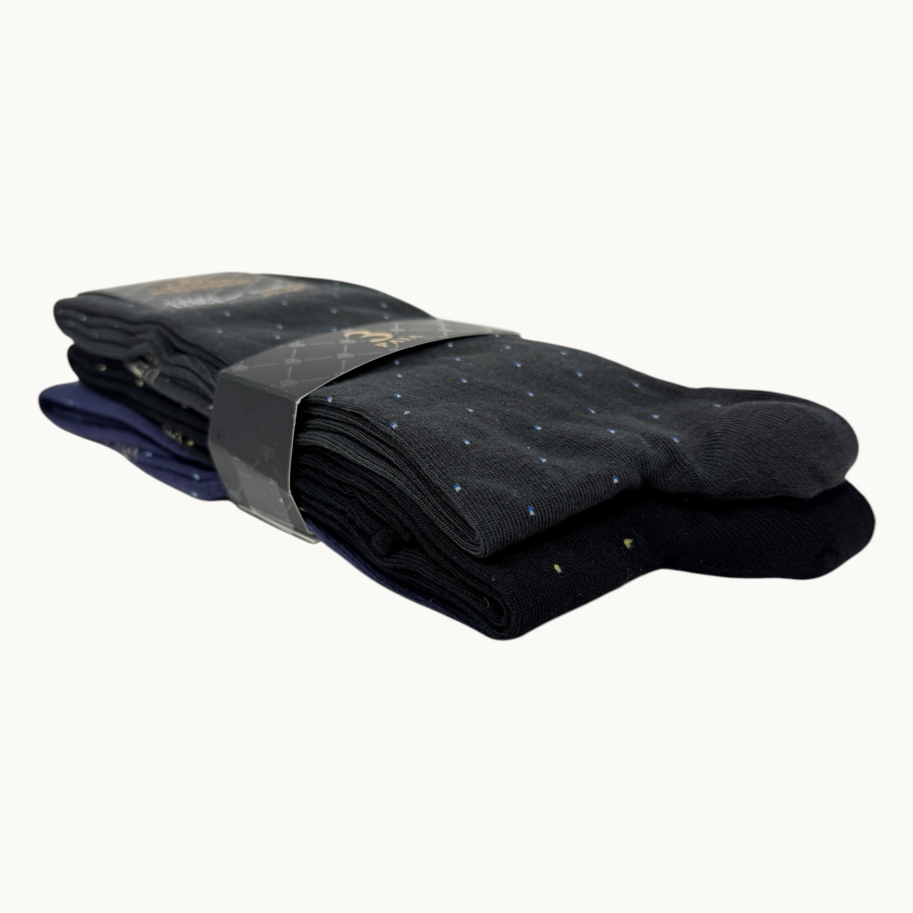 Egon Furstenberg - Pacco Da 3 Calze Uomo Lungo In Caldo Cotone 100% Fantasia (colori Assortiti) Ef84l