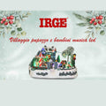 Irge Natale Villaggio Con Pupazzo E Bambini Con Luci Led E Carillon Movimento Circolare Art. Ina63