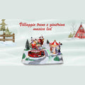 Irge Natale Villaggio Con Treno E Giostrina Con Luci Led E Carillon Movimento Circolare Art. Ina64