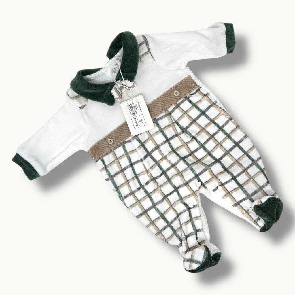 Nazareno Gabrielli Baby  Tutina Neonato In Ciniglia Di Cotone 100% Fantasia Art. Ng2115-46