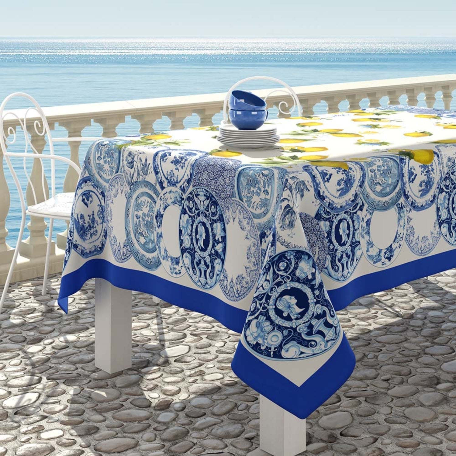Irge - Tovaglia Da Tavola In Cotone X6 O X12 In Fantasia Sorrento