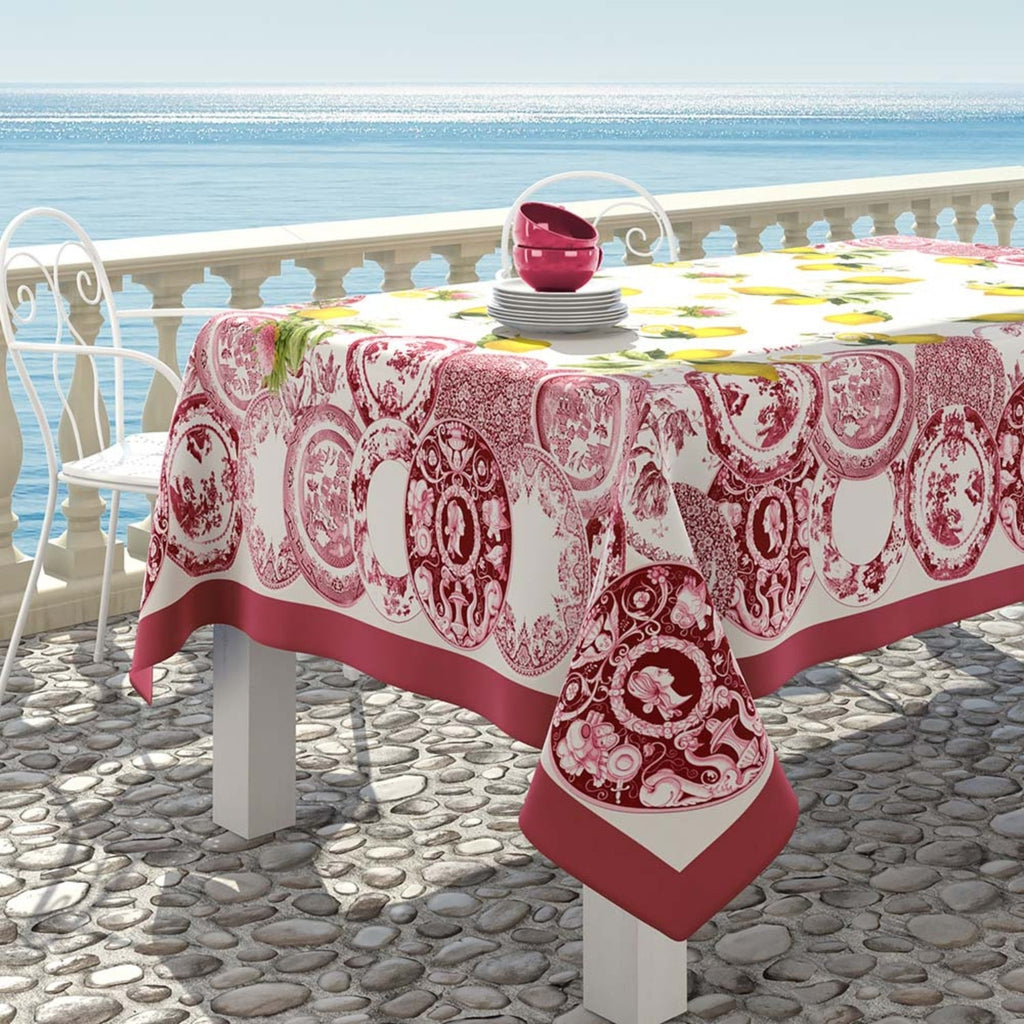 Irge - Tovaglia Da Tavola In Cotone X6 O X12 In Fantasia Sorrento