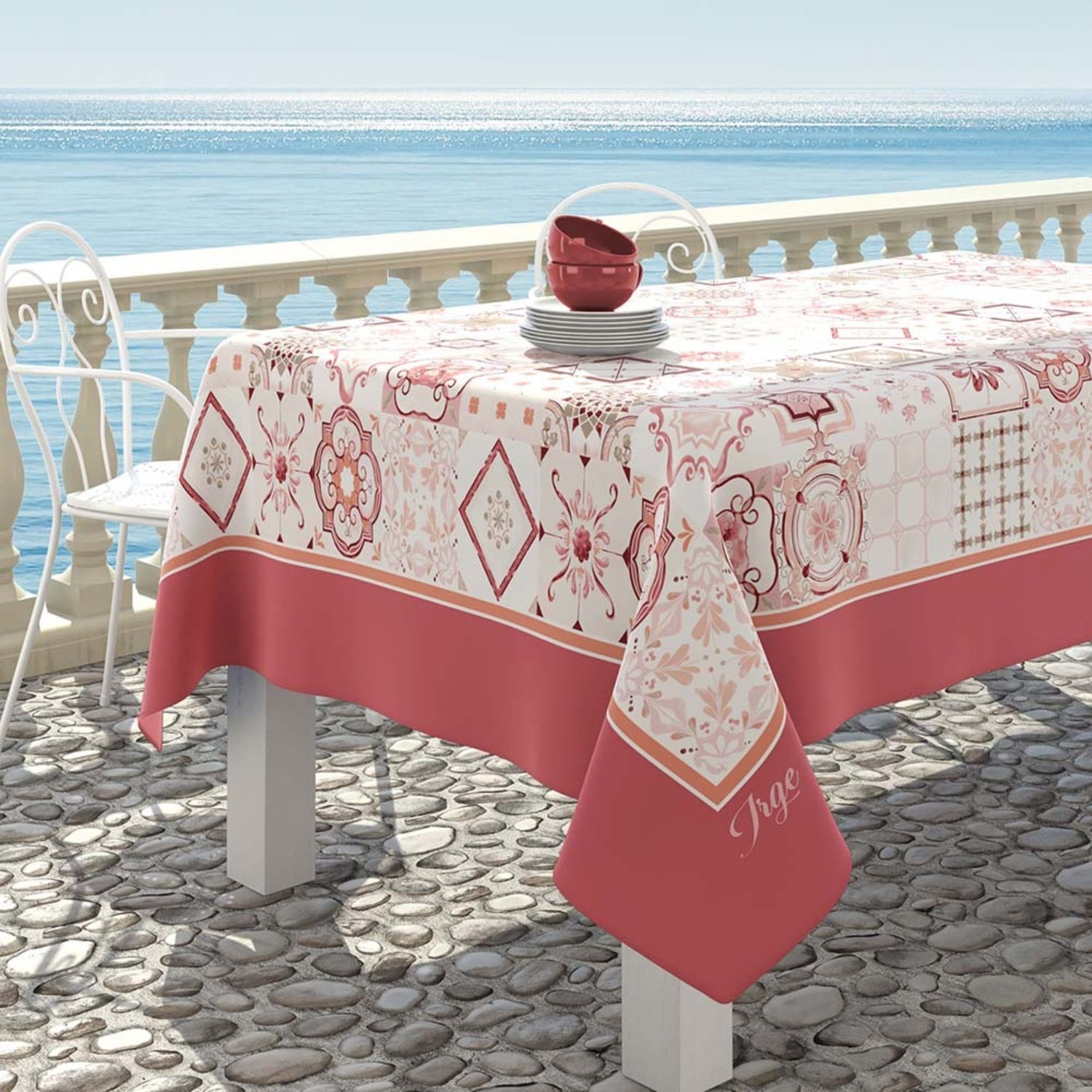Irge - Tovaglia Da Tavola In Cotone X6 O X12 In Fantasia Vietrese  Art.vietri