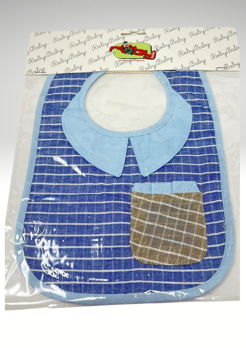Roby Bavette Con Applicazione Cotone Retro Pvc Chiusura C/velcro Maschietto-femminuccia Art. B2231