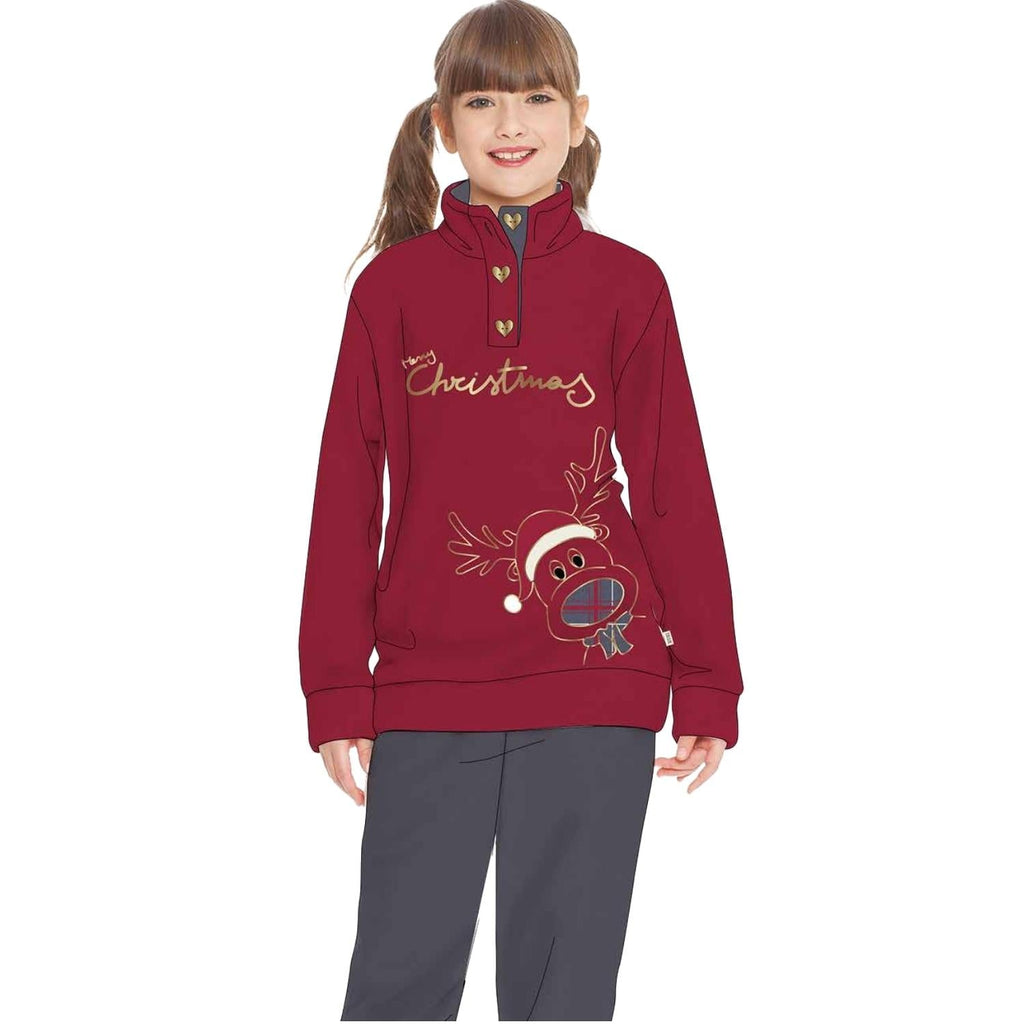 Irge Kids -pigiama Bimba In Morbido Coral Con Ricamo In Tinta Unita  Art. Ik241