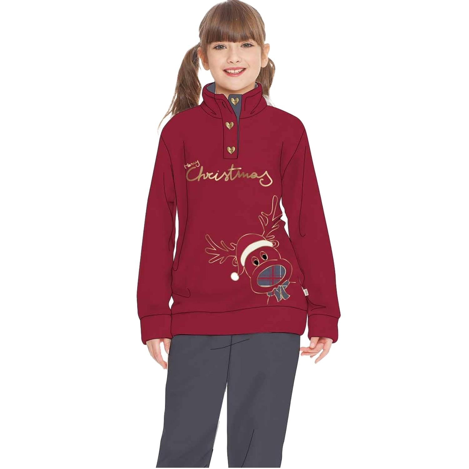 Irge Kids -pigiama Bimba In Morbido Coral Con Ricamo In Tinta Unita  Art. Ik241