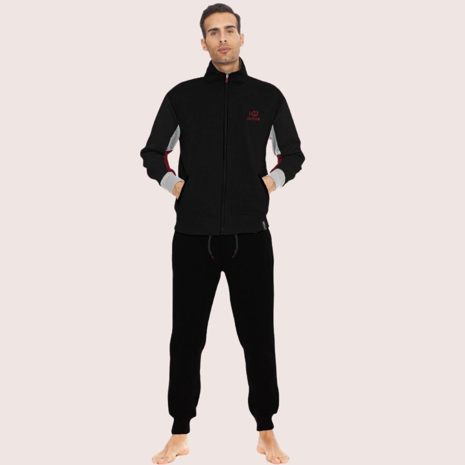 Irge Sport Tuta Uomo In Felpa Aperta Avanti Pantalone Con Tasche E Coulisse  Art. Gcm59