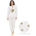 Irge Woman -pigiama Donna In Caldo Cotone 100% Serafino 3 Bottoni Con Stampa  Art. Mi1420