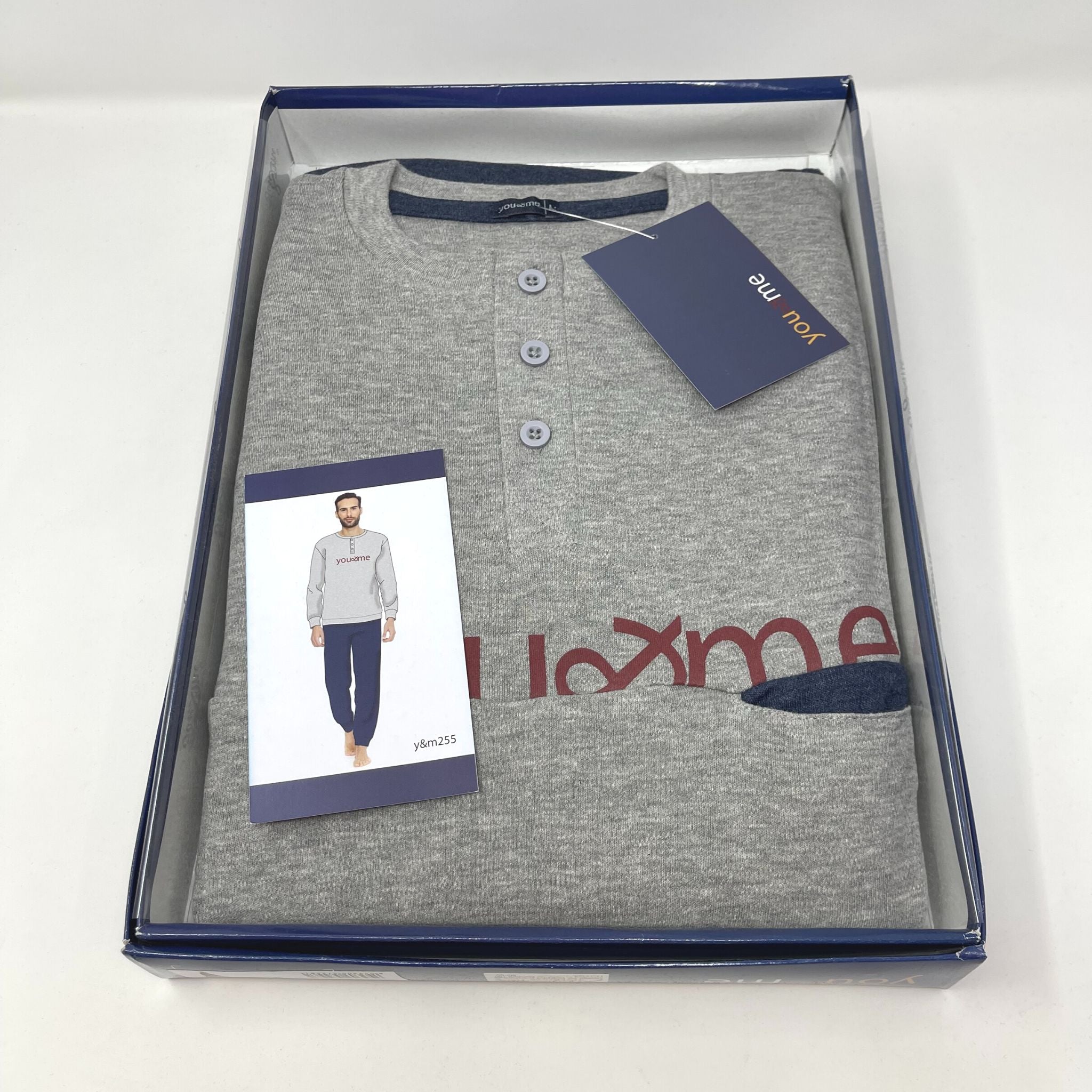 Y&m By Irge - Pigiama Uomo In Caldo Cotone Invernale Termico Interlock - Due Varianti Di Colore Art.y&m255
