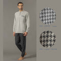 Irge - Pigiama Uomo Invernale In Punto Milano Serafino 3 Bottoni Con Taschino E Pantalone Con Elastico No Stress Art. Pmu229