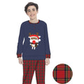 Irge Natale -pigiama Bimbo Natalizio In Caldo Cotone Pantalone Quadri Maglia Con Ricamo  Art. Ik272