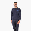 Irge Pigiama Uomo Calibrato In Puro Cotone Lungo Serafino Elastico Caviglia  Art. Cu80