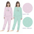 Irge - Pigiama Bimba Cotone Lungo Serafino 3 Bottoni Stampato In Puro Cotone  Art. Ik297
