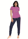 Tuta Donna In Mezza Manica Pantalone Lungo French Terry   Gcl84