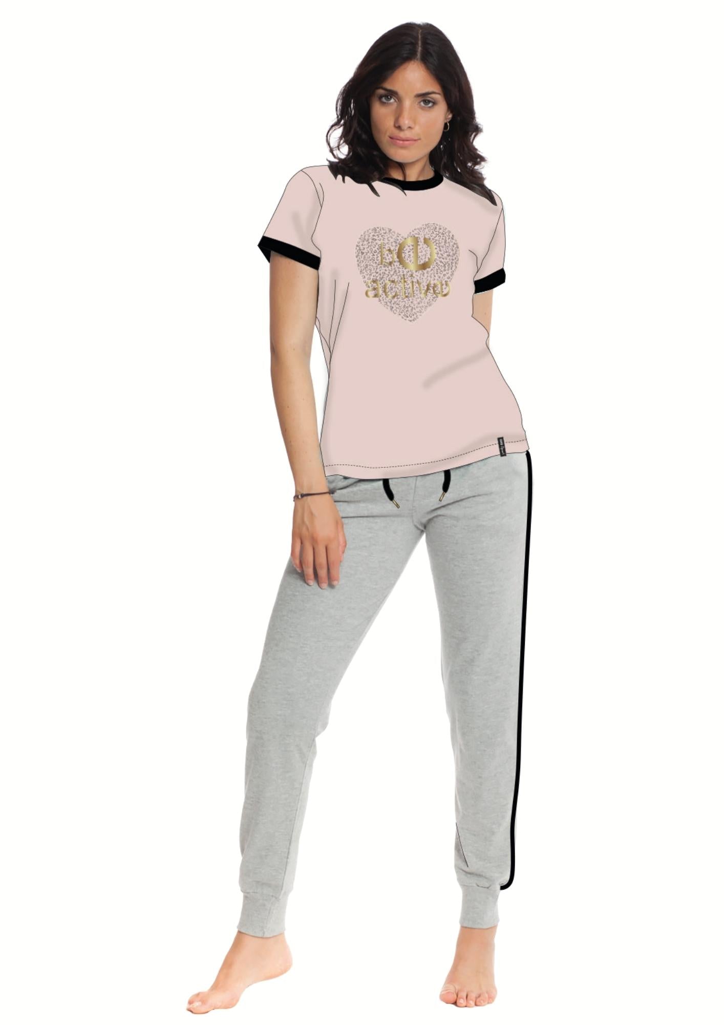 Irge - Tuta Donna In French Terry Mezza Manica