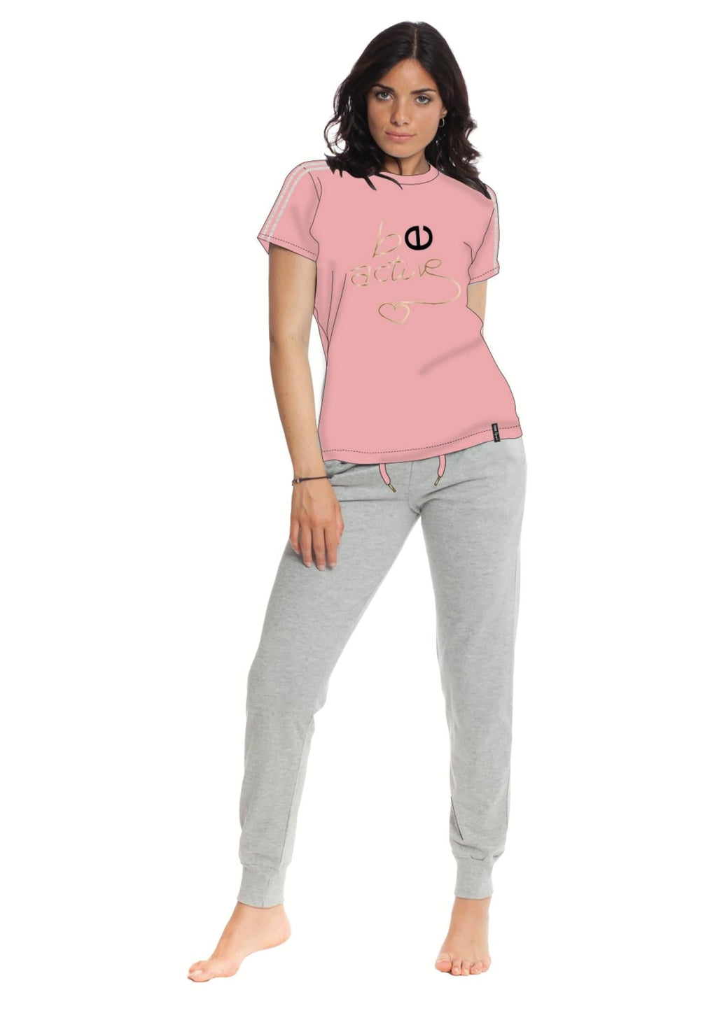 Irge Sport - Tuta Donna Mezza Manica E Pantalone Lungo French Terry   Gcl86