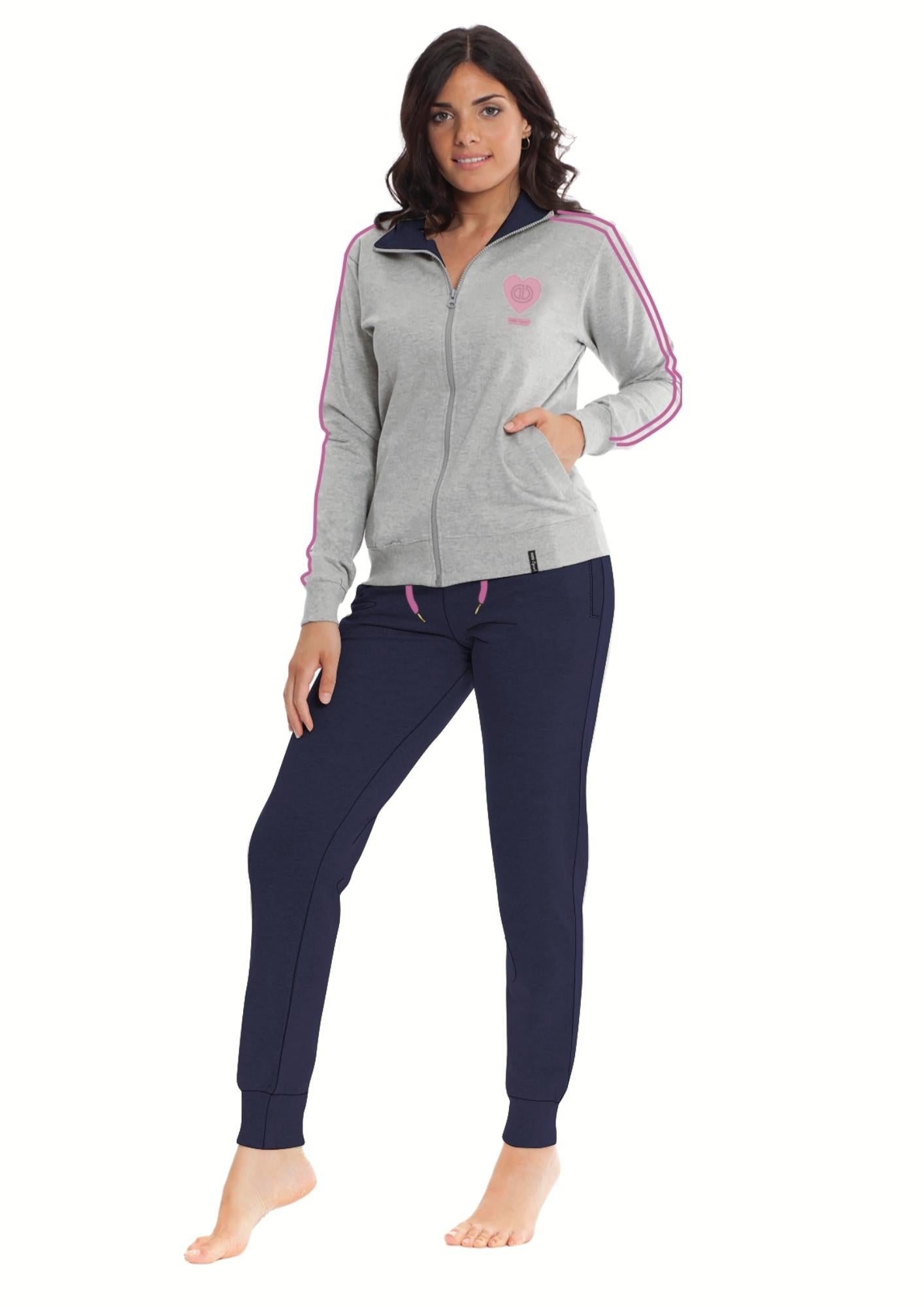 Irge - Tuta Donna Zip Intera French Terry Irge   Gcl88