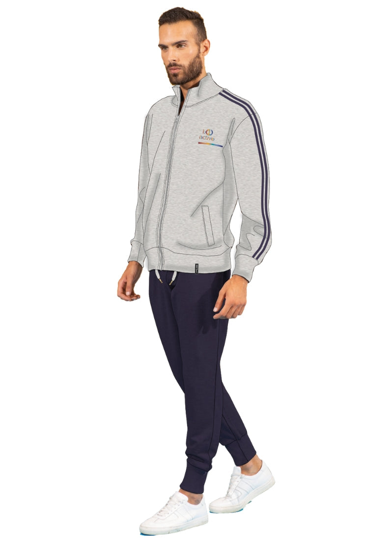 Irge - Tuta Uomo Zip Intera French Terry   Gcm83