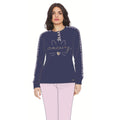 Y&m - Pigiama Donna Manica Lunga Pantalone Lungo In Puro Cotone Stampato  Art. Y&m317