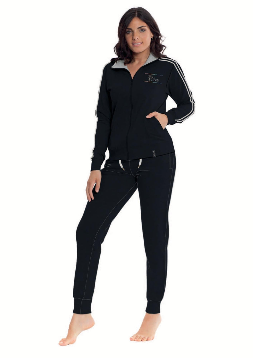 Irge - Tuta Donna In French Terry Zip Intera   Gcl89