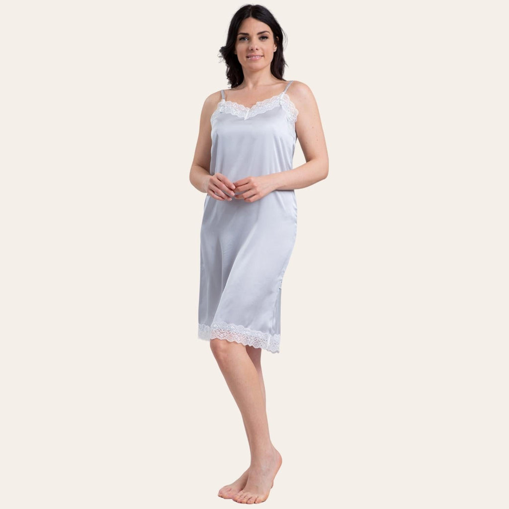 Irge Canotta Donna Spalla Stretta In Raso Con Applicazione In Pizzo  Art. Ir1578