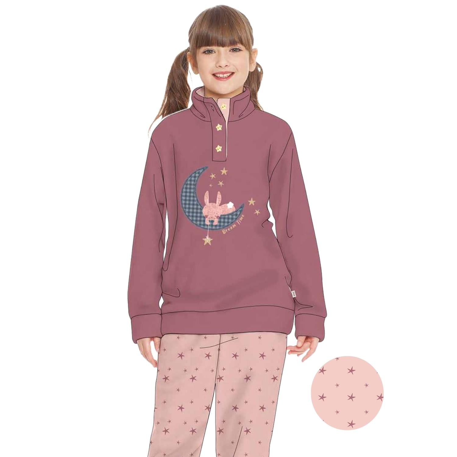Irge Pigiama Bimba Invernale In Morbido Coral Con Ricamo  Art. Ik364