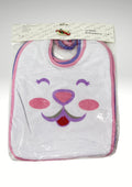 Roby 6 Pezzi Bavetta Grande Spugna 100% Cotone Chiusura/elastico Stampata Femminuccia Art. B6493
