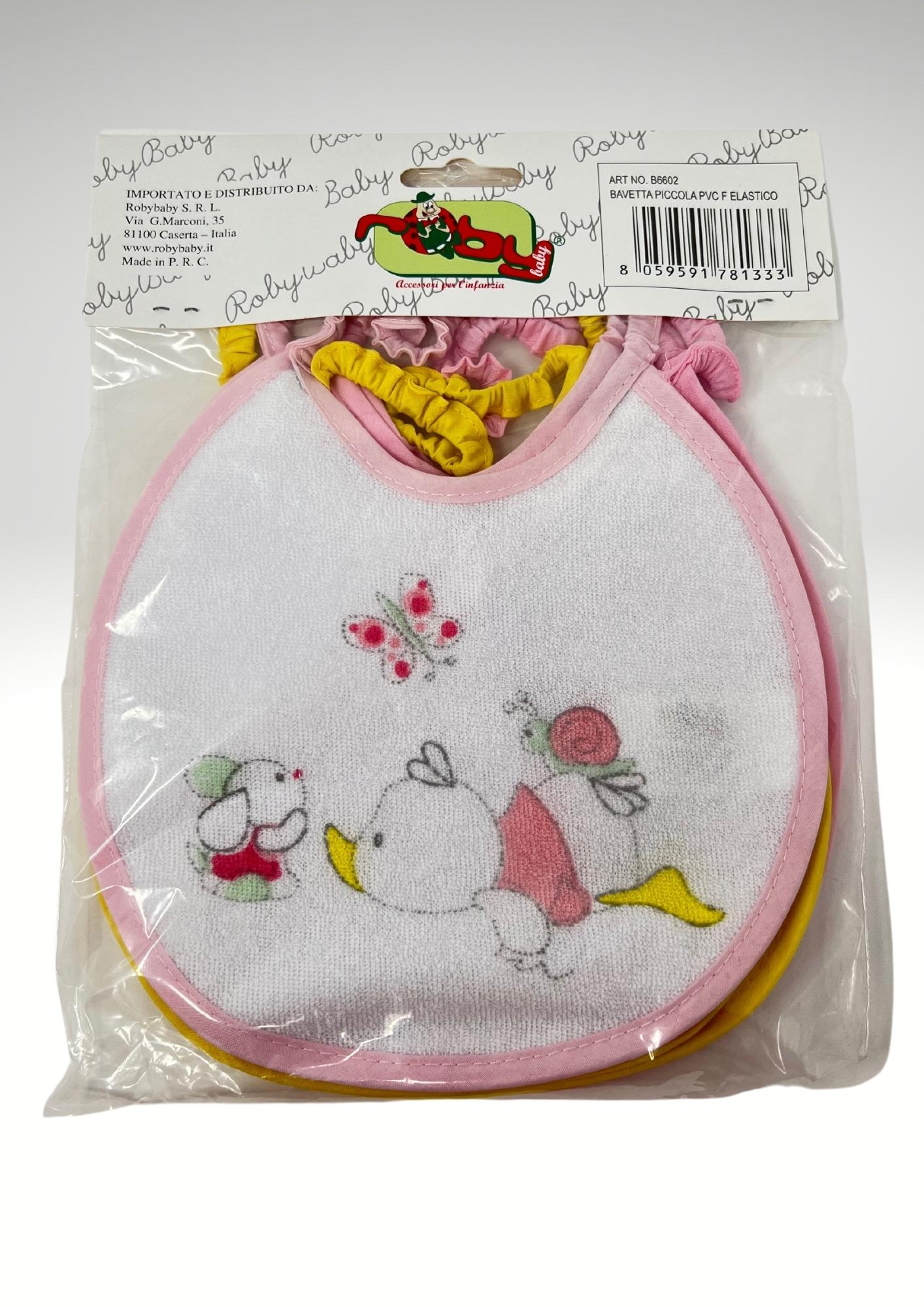 Roby 6 Bavette Piccole Spugna Retro Pvc Chiusura/elastico Stampata Femminuccia Art. B6602