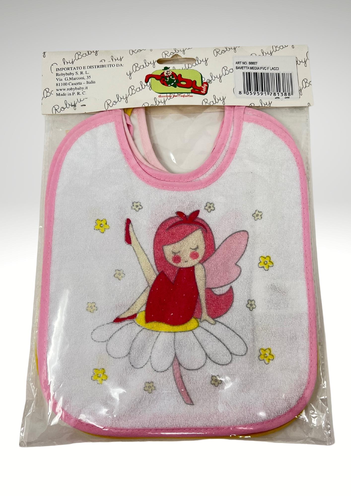 Roby 6 Bavette Medie Spugna Retro Pvc Chiusura/laccetti Femminuccia Art. B6607