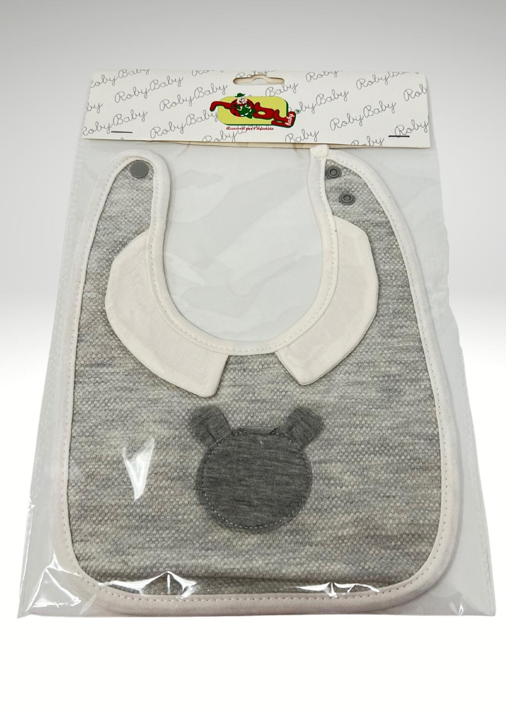 Roby - Bavetta Colletto In Cotone 100% Chiusura Con Bottone Colore Melange Femminuccia Art. B211
