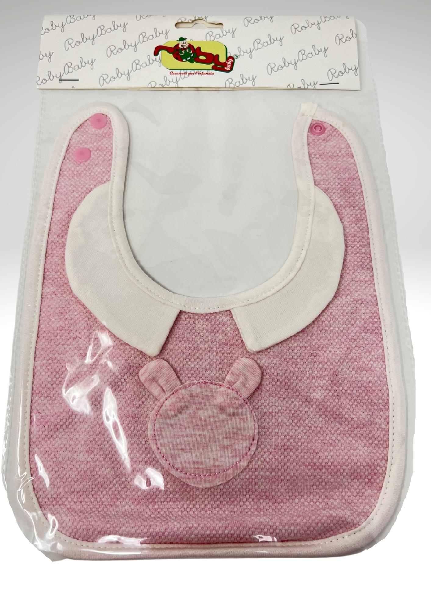 Roby - Bavetta Colletto In Cotone 100% Chiusura Con Bottone Colore Melange Femminuccia Art. B211