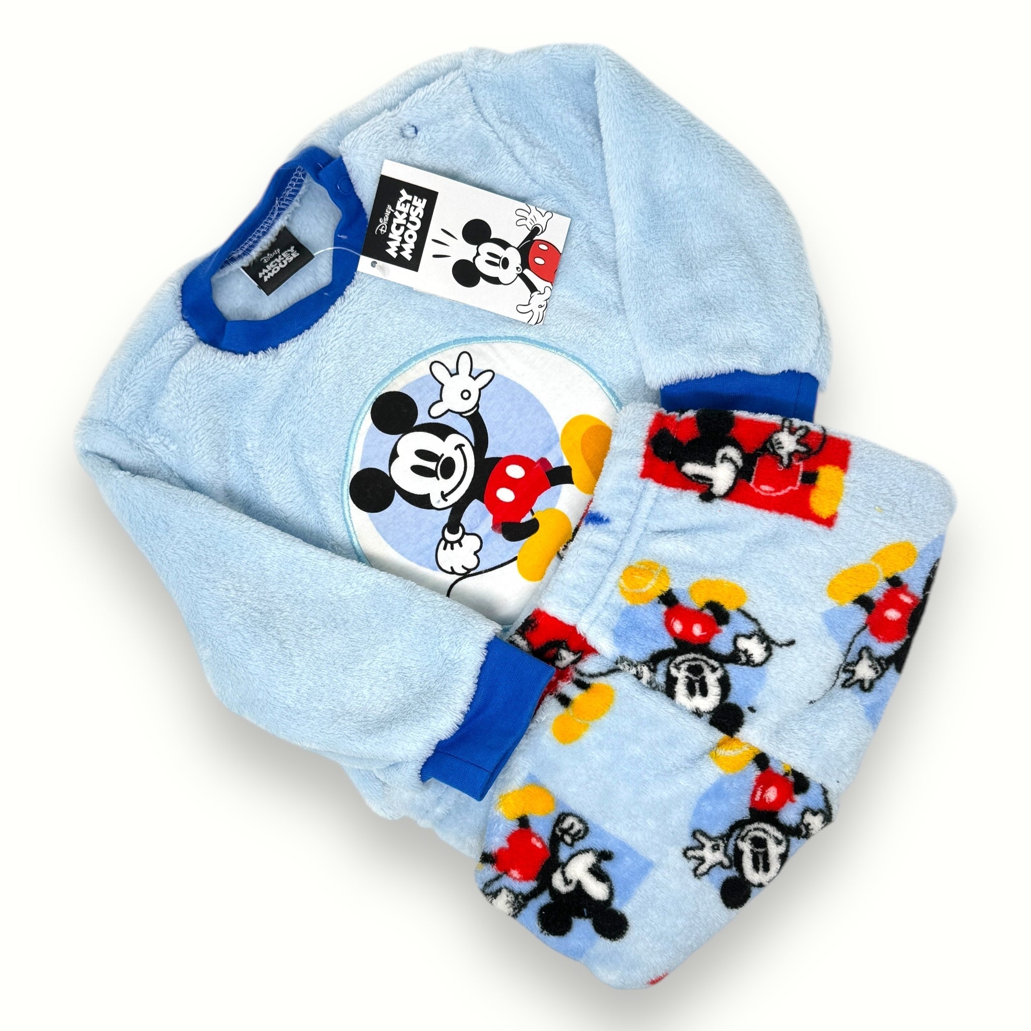 Disney - Pigiama Baby Disney Maschietto In Morbido Coral Stampa Mickey Mouse  Art. Wi4242