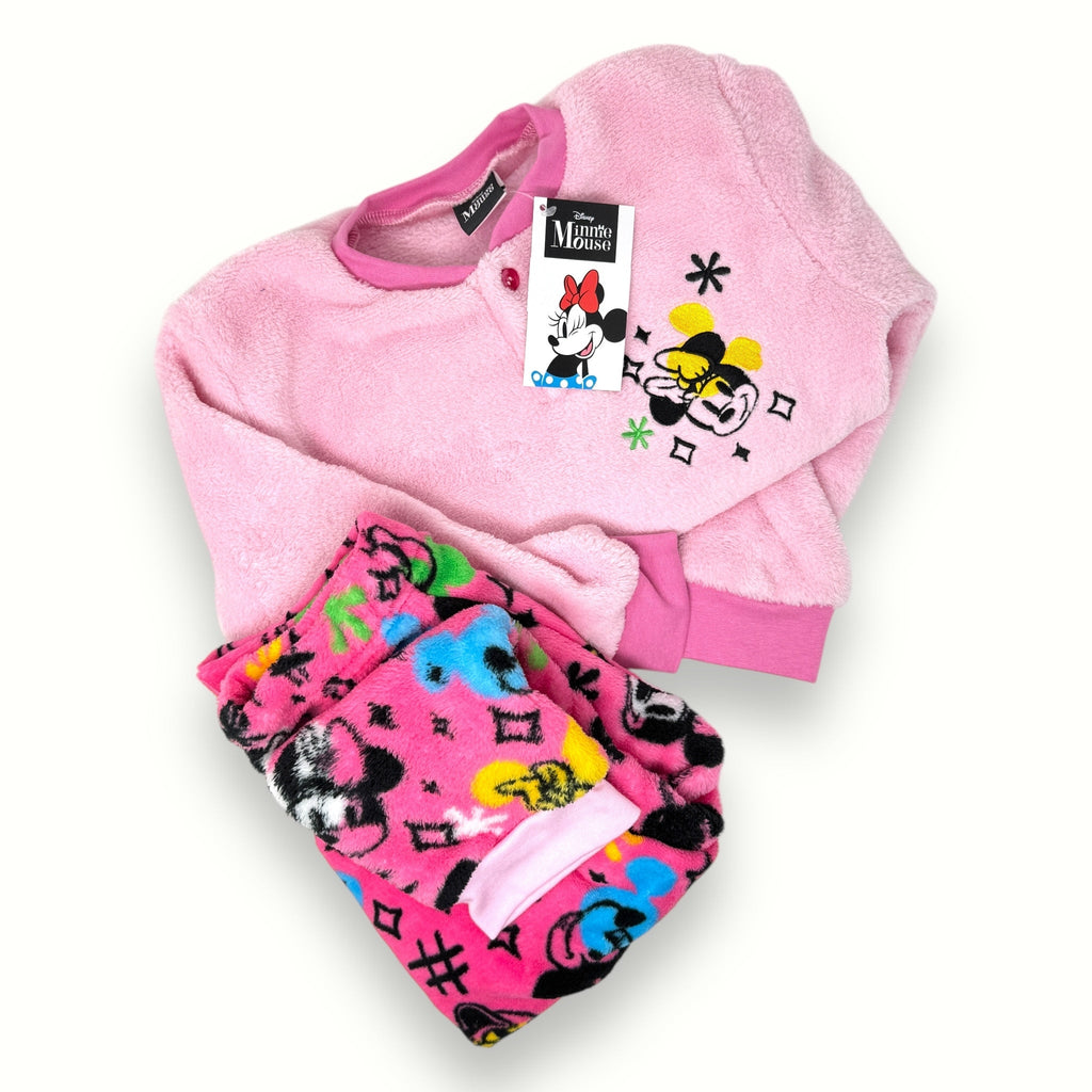Disney - Pigiama Bimba Disney Femminuccia In Soffice Coral Stampa Minnie  Art. Wi4246