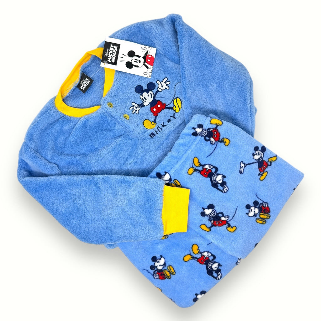 Disney - Pigiama Bimbo Disney Maschietto In Soffice Coral Stampa Mickey Mouse  Art. Wi4244