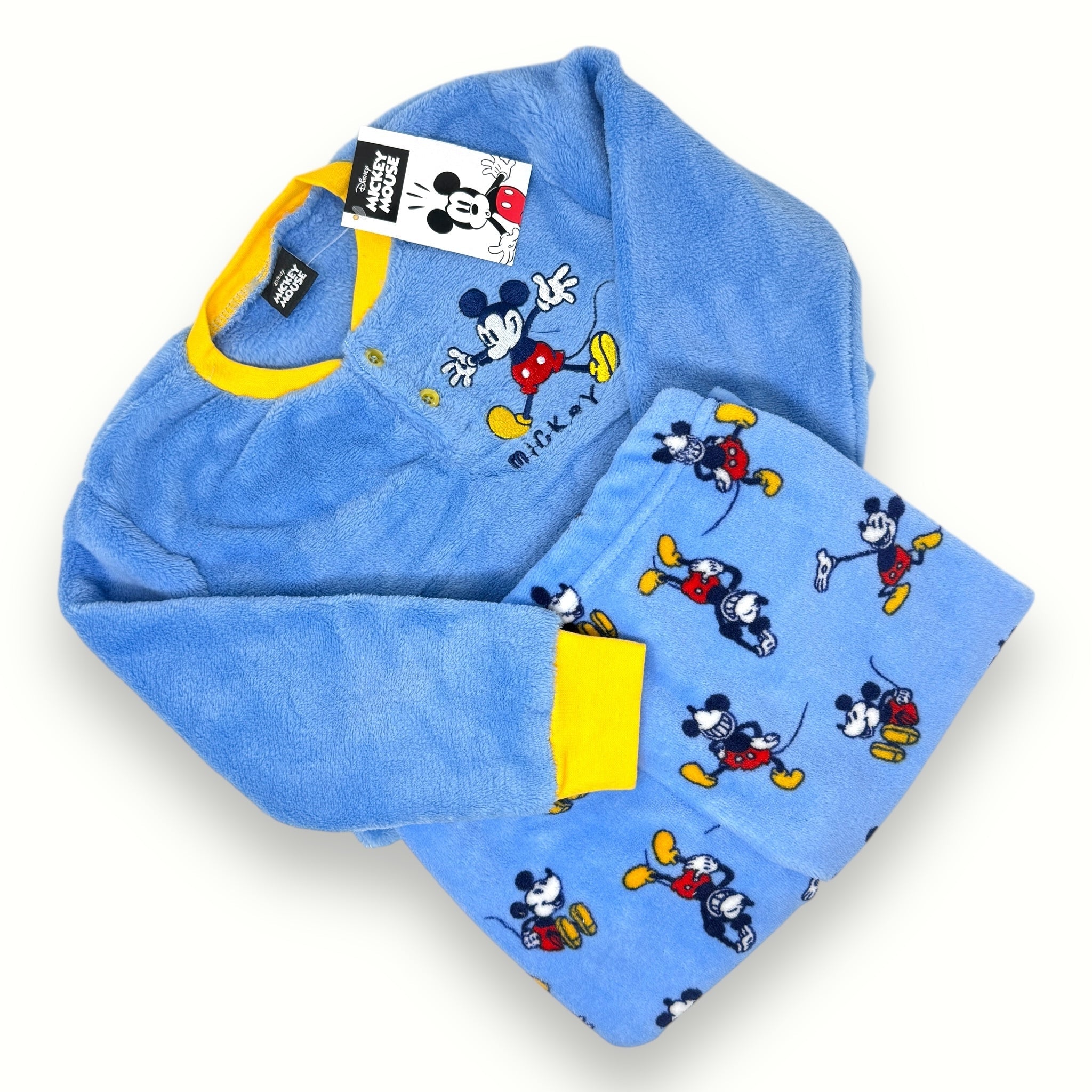 Disney - Pigiama Bimbo Disney Maschietto In Soffice Coral Stampa Mickey Mouse  Art. Wi4244