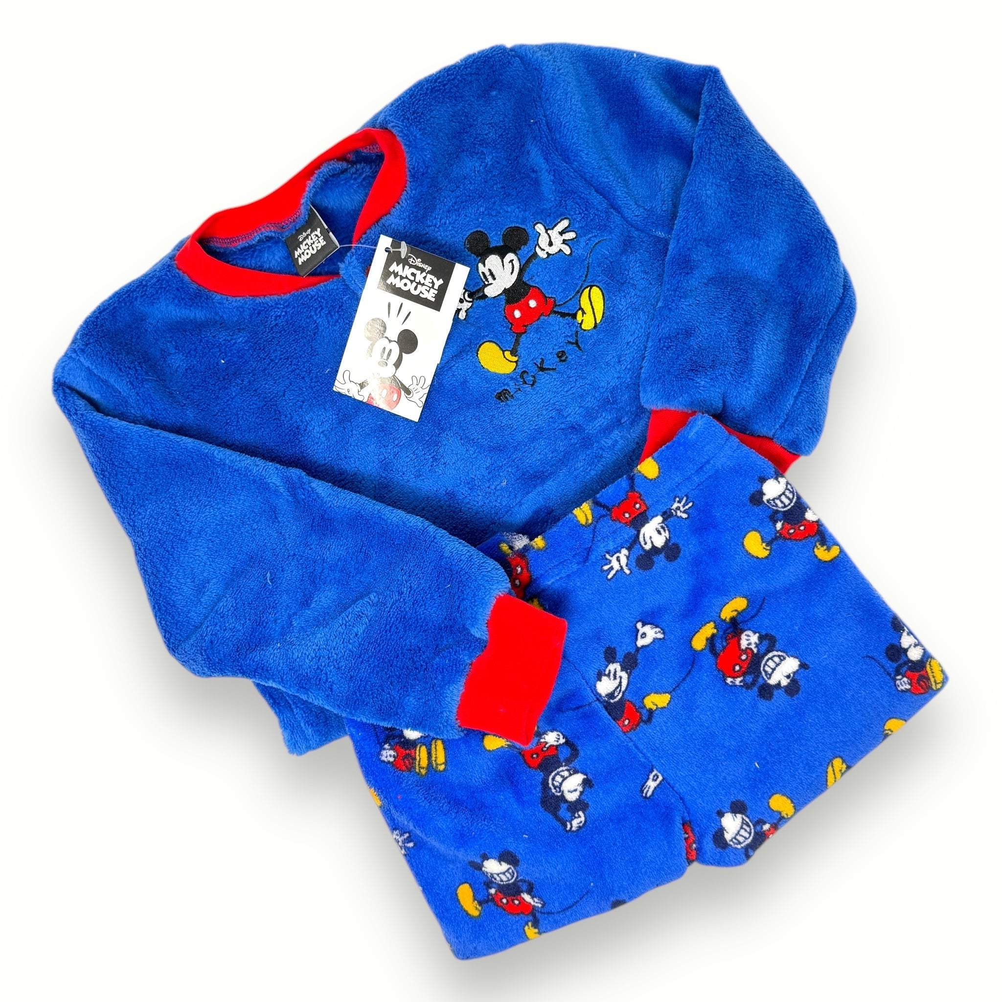 Disney - Pigiama Bimbo Disney Maschietto In Soffice Coral Stampa Mickey Mouse  Art. Wi4244