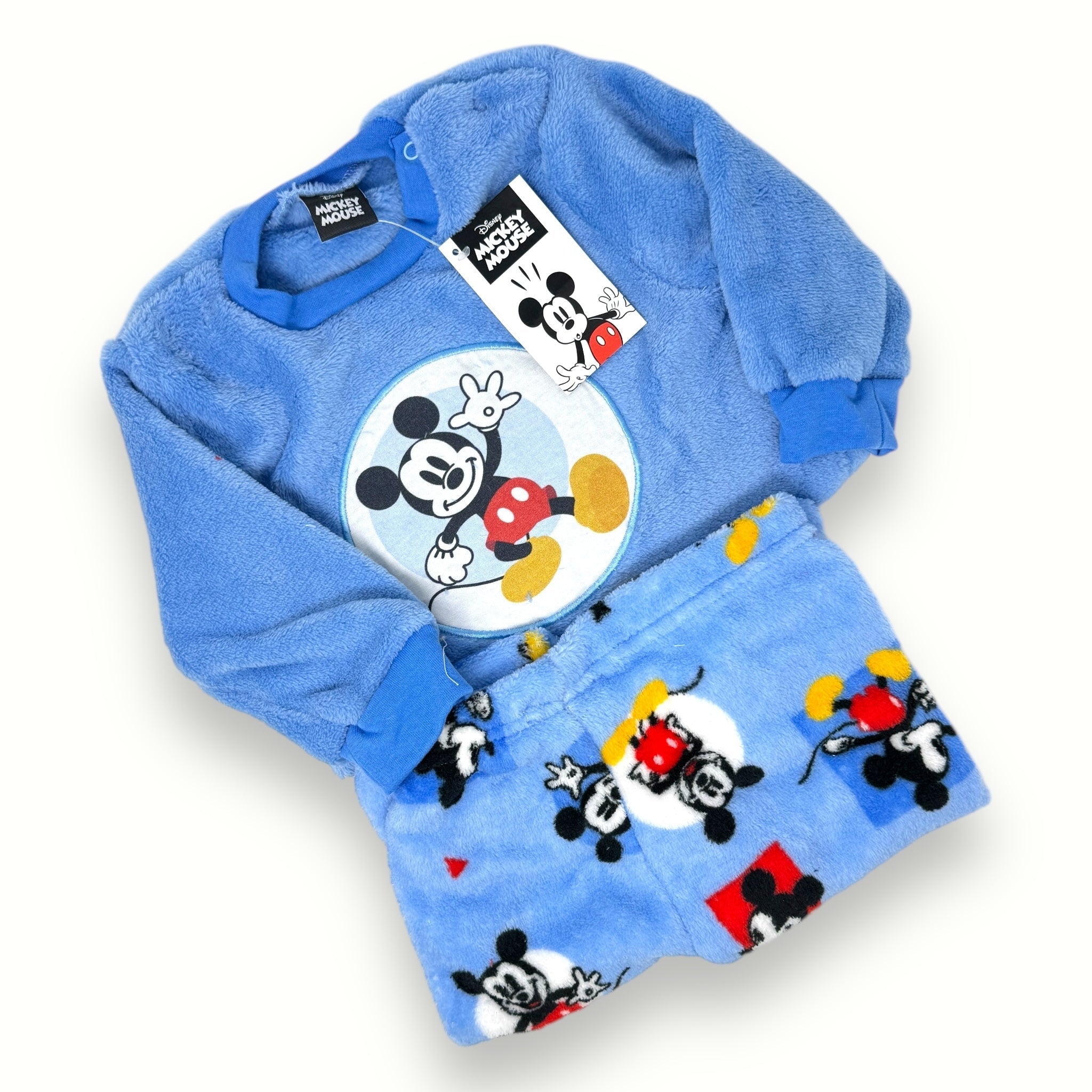 Disney - Pigiama Baby Disney Maschietto In Morbido Coral Stampa Mickey Mouse  Art. Wi4242