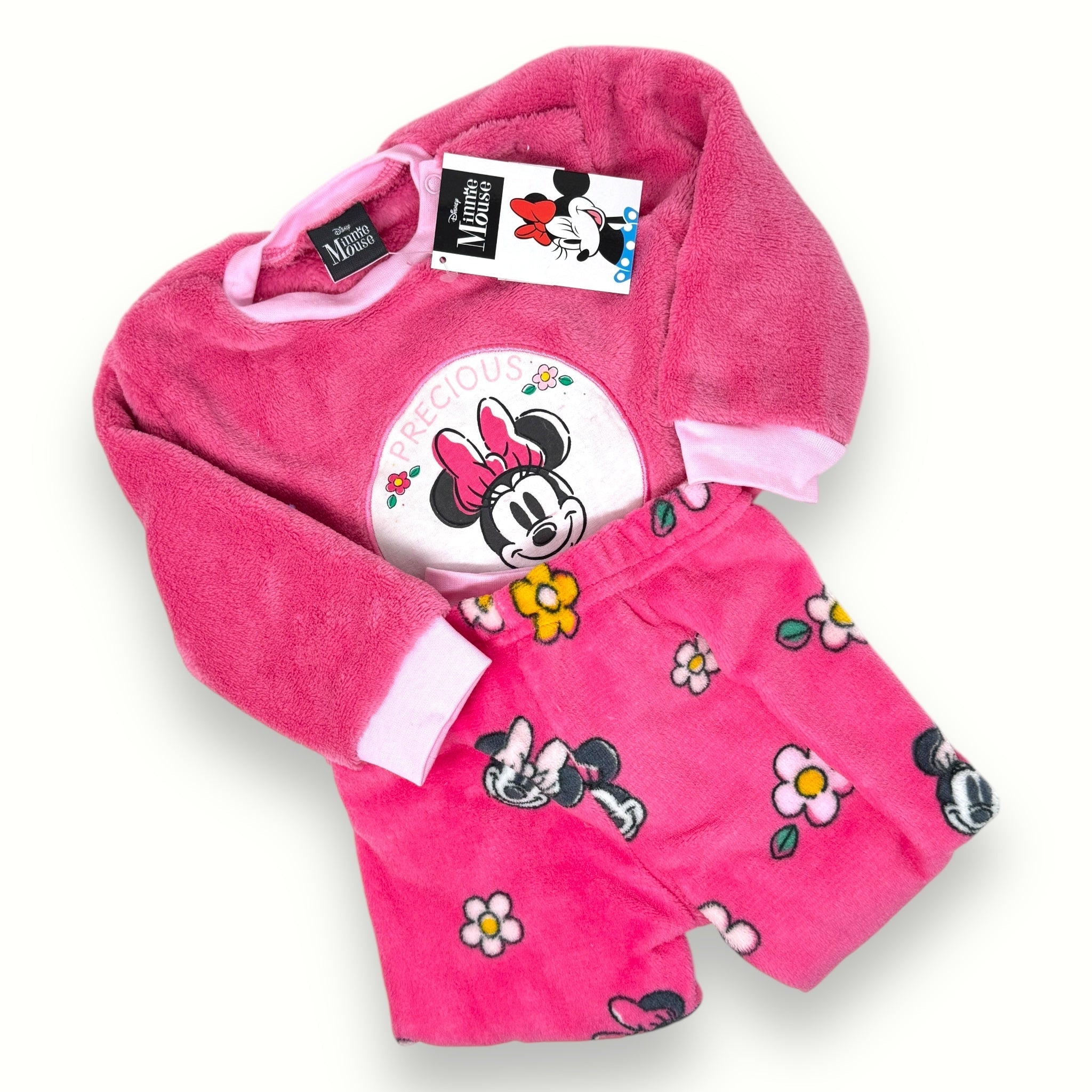 Disney - Pigiama Neonato Femminuccia In Soffice Coral Stampa Minnie  Art. Wi4243