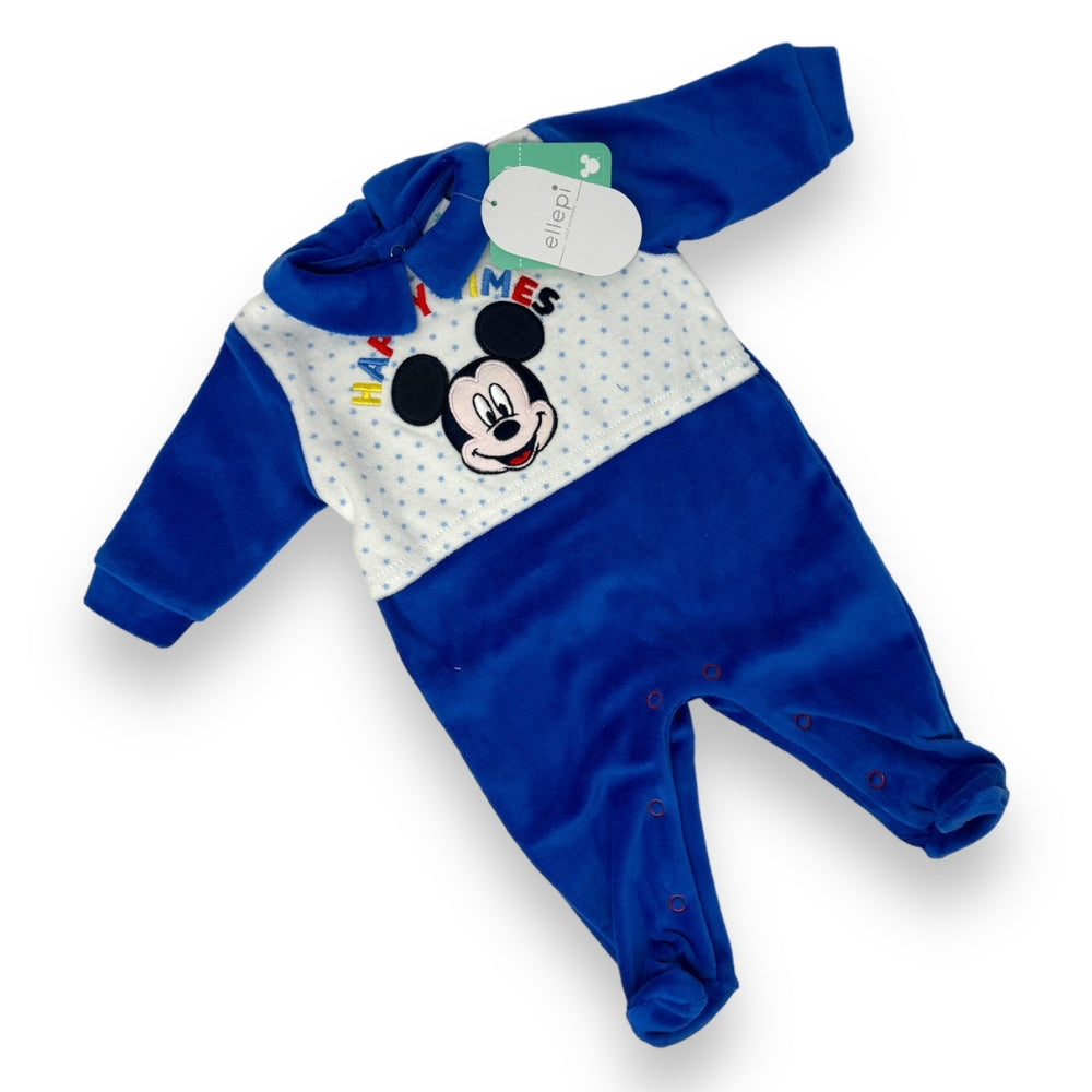 Disney - Tutina Ciniglia In Cotone Ricamata Disney Mickey Mouse  Art. Wq3088