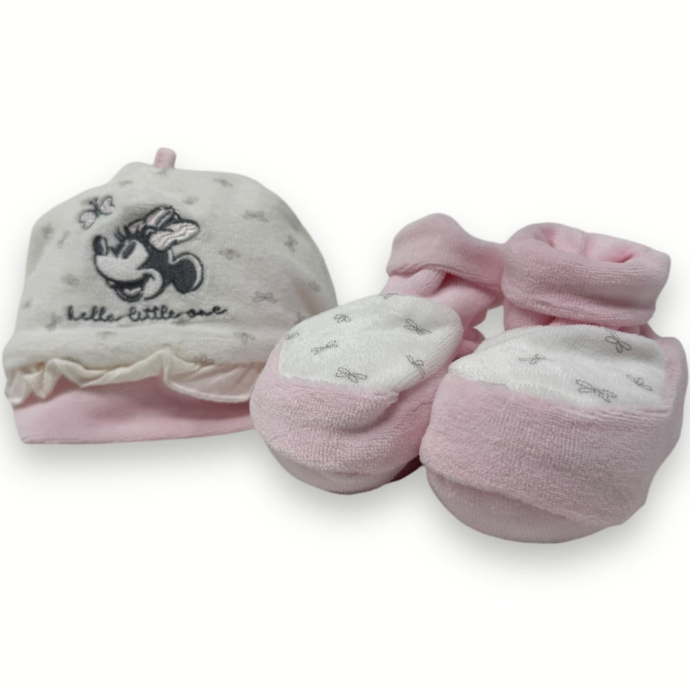 Disney - Completo Ciniglia Femminuccia Cappello + Scarpette Stampato  Wh0808