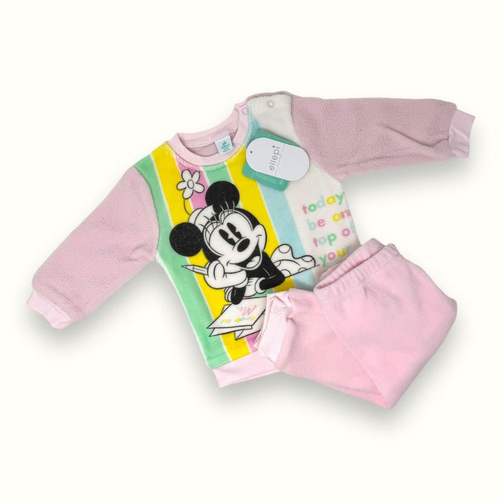 Disney - Pigiama Baby Disney Femminuccia In Morbido Pile Stampa Minnie  Art. Wi4239
