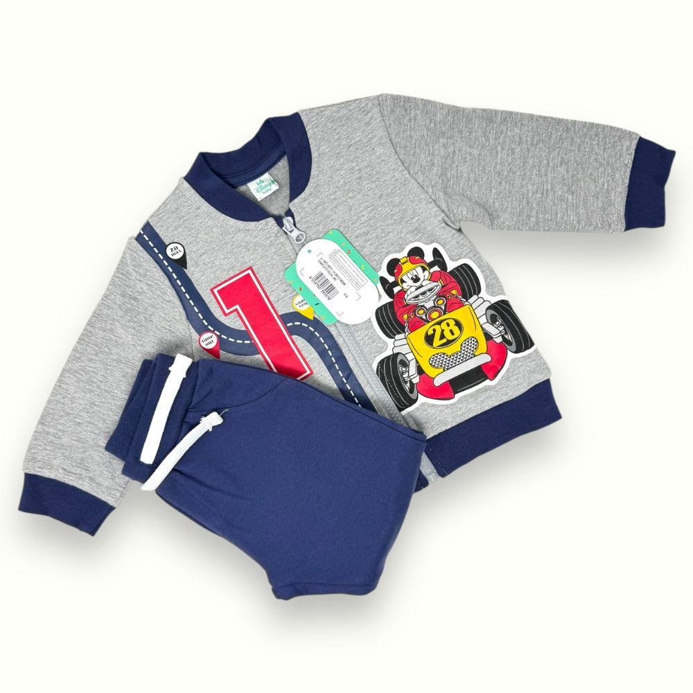 Disney -  Completo Felpa Baby Maglia Zip Stampato Mickey Mouse  Art. Wo4071