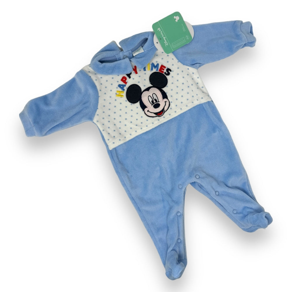 Disney - Tutina Ciniglia In Cotone Ricamata Disney Mickey Mouse  Art. Wq3088
