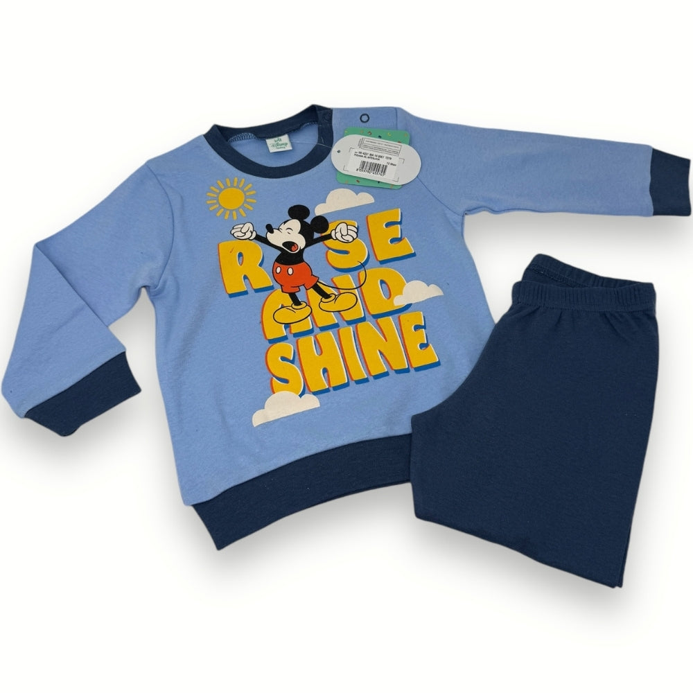 Disney - Pigiama Neonato Baby Maschietto In Caldo Cotone 100% Stampa Mickey Mouse  Wi4231