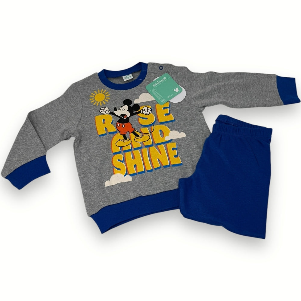 Disney - Pigiama Neonato Baby Maschietto In Caldo Cotone 100% Stampa Mickey Mouse  Wi4231